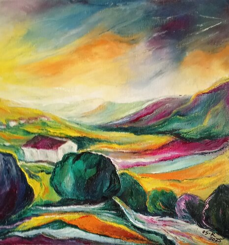 Maison perdue.... van Olga Schrufer-Kozlova, Schilderij te koop op Singulart