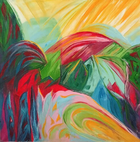 Retour du Soleil par Olga Schrufer-Kozlova, Peinture en vente sur Singulart