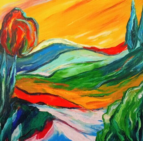 Provence by Olga Schrufer-Kozlova, Painting for Sale on Singulart
