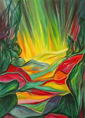 Changement de temp 3 di Olga Schrufer-Kozlova, Pittura in vendita su Singulart