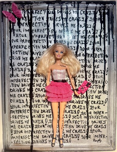 tableau Pop art  Barbie, your imperfection drives me crazy! de RAPH, Otros medios a la venta en Singulart