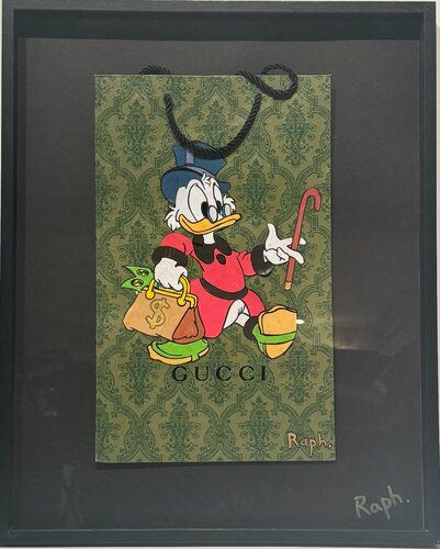 Picsou: "non ce n'est pas un sac Gucci ! "    piece unique von RAPH, Malerei kaufen auf Singulart
