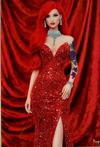 Barbie : parée de bijoux by RAPH, Digital for Sale on Singulart