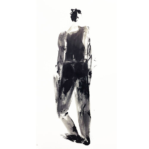 L'homme du Noir by corinne Bandeira de Mello, Drawing for Sale on Singulart