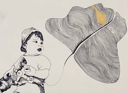 Le lien vivant von corinne Bandeira de Mello, Zeichnungen kaufen auf Singulart