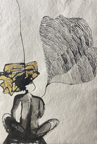 L'instant relié by corinne Bandeira de Mello, Drawing for Sale on Singulart
