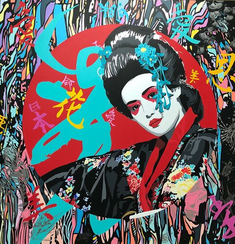 LA GEISHA von François Poulat, Malerei kaufen auf Singulart
