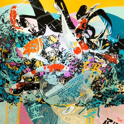 CARPES KOI II by François Poulat, Painting for Sale on Singulart