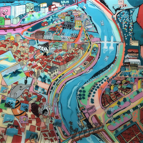 Bordeaux Ma Ville par François Poulat, Peinture en vente sur Singulart