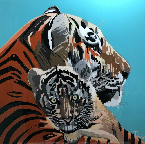 TIGRES von François Poulat, Malerei kaufen auf Singulart