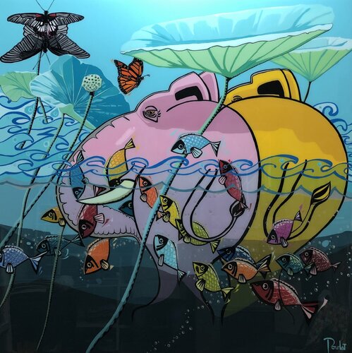 Un après midi au soleil.... van François Poulat, Schilderij te koop op Singulart