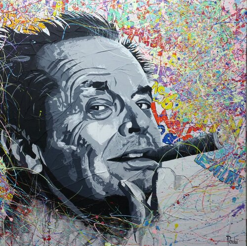HOMMAGE A JACK NICOLSON SERIE WANTED / JOCKER par François Poulat, Peinture en vente sur Singulart