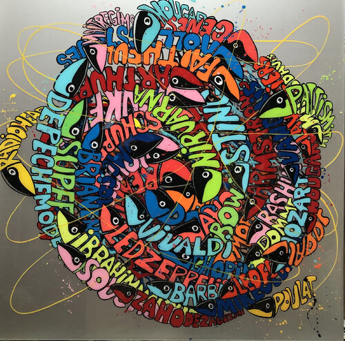 SYMPHONIE COLOREE POUR ARTISTES PEINTRES.... EFFERVESCENCE COLOREE van François Poulat, Schilderij te koop op Singulart