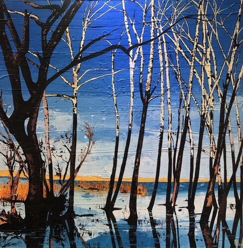 VUE SUR LE LAC III by François Poulat, 油畫 for Sale on Singulart