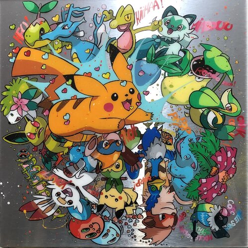 PIKACHU ET Cie van François Poulat, Schilderij te koop op Singulart