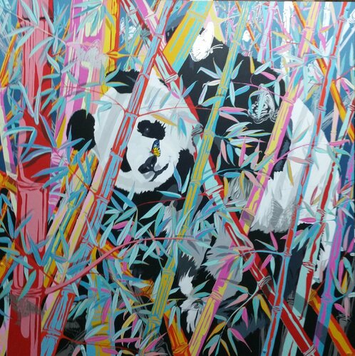 PANDA "BOUBOUS DREAM I " par François Poulat, Peinture en vente sur Singulart