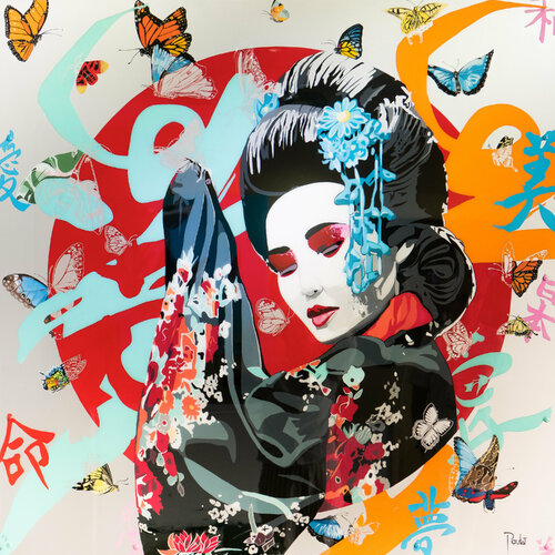 LA GUEISHA AUX PAPILLONS François Poulat