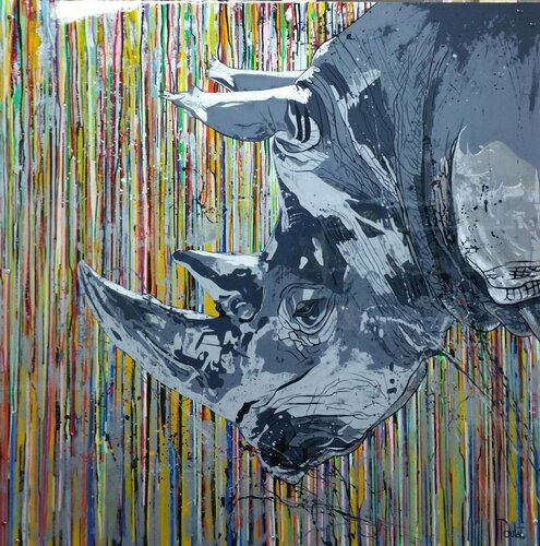 RHINO-LASCAU par François Poulat, Peinture en vente sur Singulart