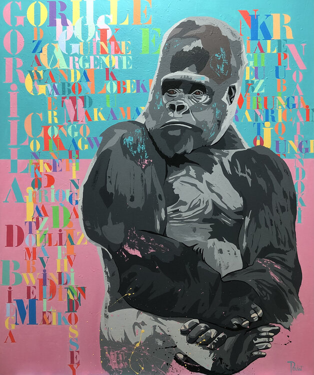 GORILLE " Couleurs dans la Brume " Hommage à Diane Fossey François Poulat