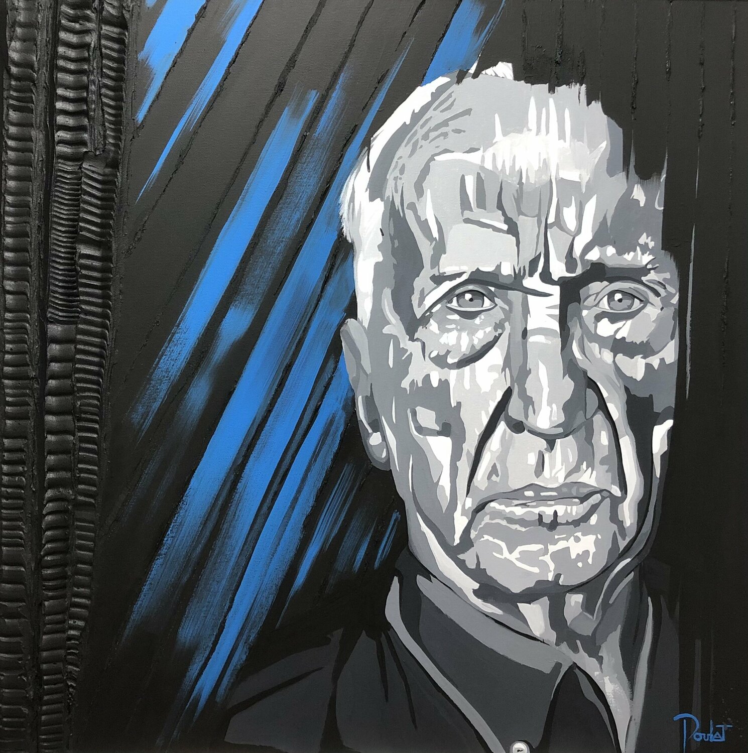 HOMMAGE A Pierre Soulages François Poulat Originalgemälde zu verkaufen