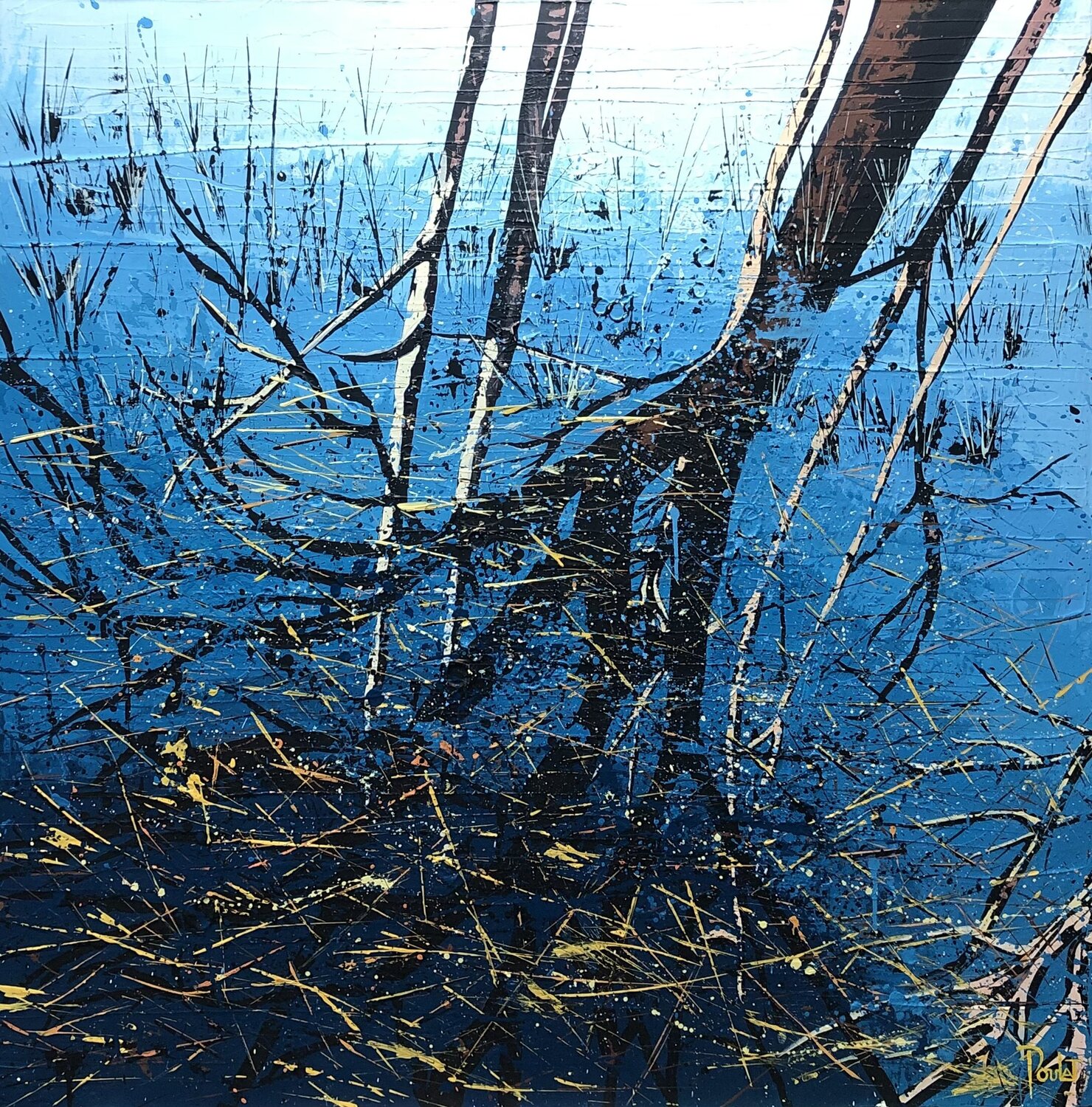 VUE SUR LE LAC II François Poulat Originalgemälde zu verkaufen
