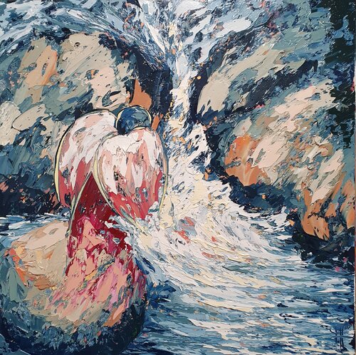 Between Stone and Water van Emma Heffe, Schilderij te koop op Singulart