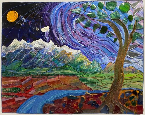 Moonrise Over Glass Canyon von Ronald Hicks, Malerei kaufen auf Singulart