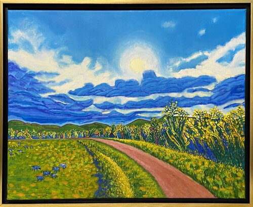 Peaceful Pasture After the Rain di Ronald Hicks, Pittura in vendita su Singulart
