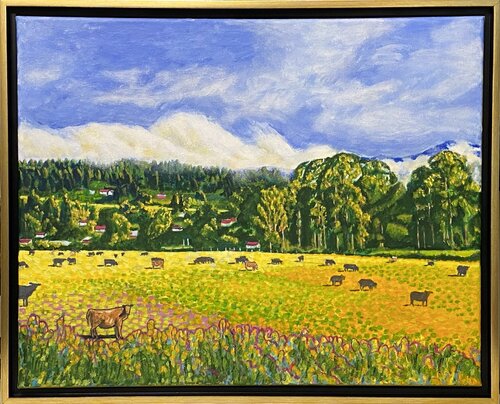 Peaceful Pasture After the Rain #2 de Ronald Hicks, Pintura a la venta en Singulart