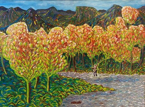 Fly Fishing par Ronald Hicks, Peinture en vente sur Singulart