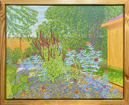 Anarchy in the Garden van Ronald Hicks, Schilderij te koop op Singulart