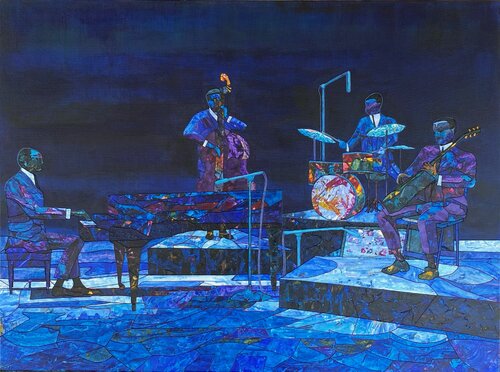Wes Montgomery Quartet by Ronald Hicks, Painting for Sale on Singulart