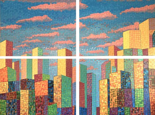 Big Cityscape de Ronald Hicks, Pintura a la venta en Singulart