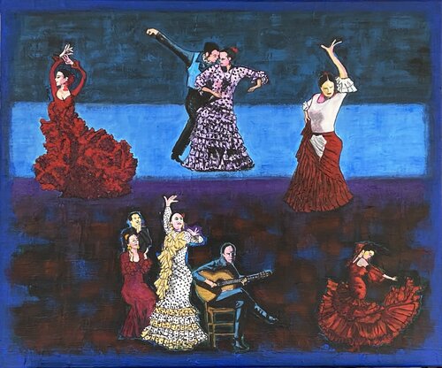 Flamenco Sketches van Ronald Hicks, Schilderij te koop op Singulart