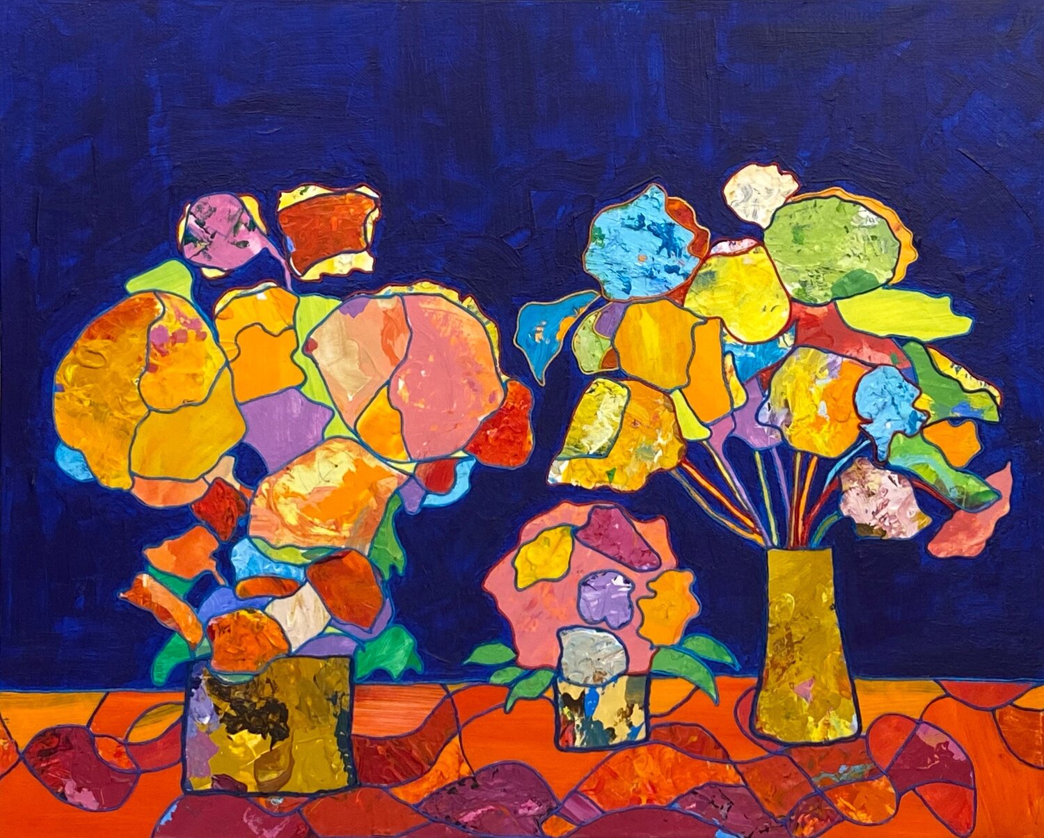 Variations on a Theme by de Stael Ronald Hicks Peinture originale à vendre
