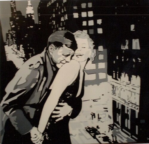 Kennedy / Marilyn de Adolphe BARBONI, Pintura a la venta en Singulart