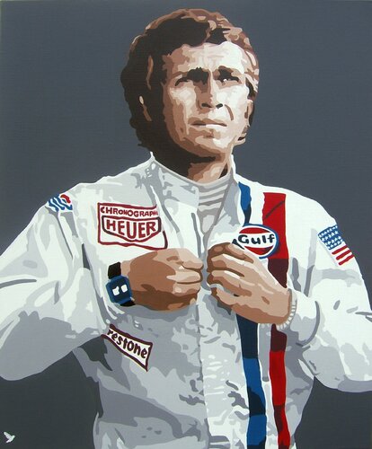 STEVE MCQUEEN " LE MANS " van Adolphe BARBONI, Schilderij te koop op Singulart