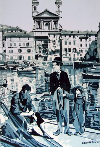 CHARLIE CHAPLIN  " Pop Art " 2 de Adolphe BARBONI, Pintura a la venta en Singulart