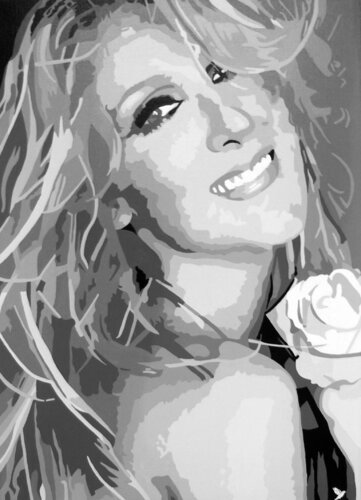 PEINTURE  "  CELINE DION  " van Adolphe BARBONI, Schilderij te koop op Singulart