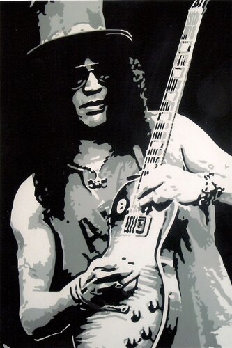 Guitariste  "  SLASH  " van Adolphe BARBONI, Schilderij te koop op Singulart