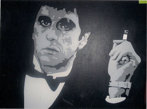 SCARFACE  "  AL PACINO  " van Adolphe BARBONI, Schilderij te koop op Singulart