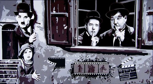 Pop Art CINEMA by Adolphe BARBONI, Painting for Sale on Singulart