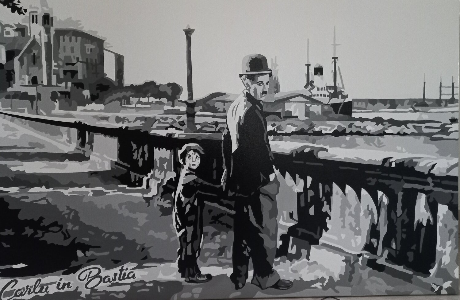 CHARLIE CHAPLIN  " Pop Art " Adolphe BARBONI
