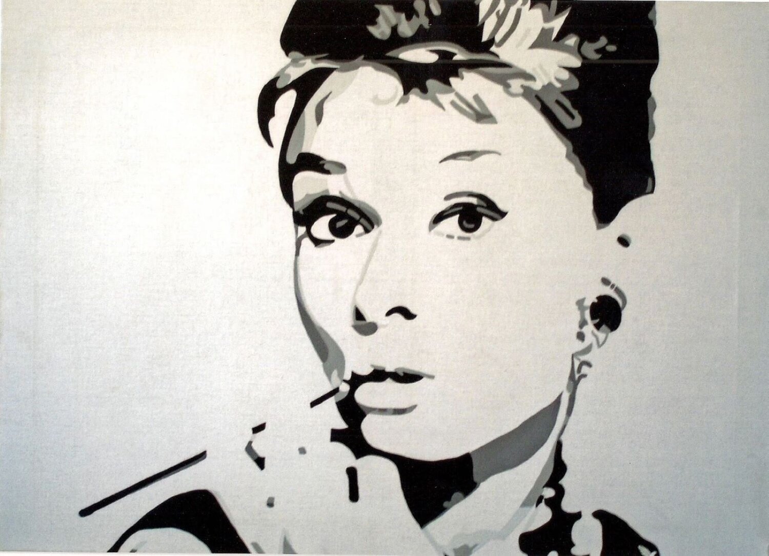 Portrait d'actrice  "  AUDREY HEPBURN  " Adolphe BARBONI