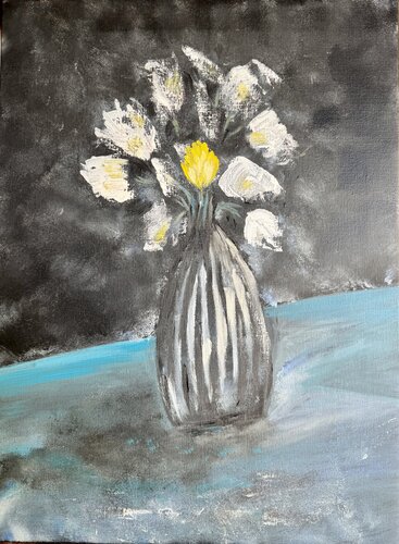 Silence rayonnant van Karen Amsallem, Schilderij te koop op Singulart