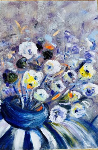 Envolée florale 2 by Karen Amsallem, 絵画 for Sale on Singulart