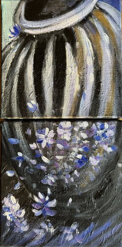 Les murmures du vase van Karen Amsallem, Schilderij te koop op Singulart