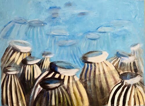 Océan intérieur van Karen Amsallem, Schilderij te koop op Singulart