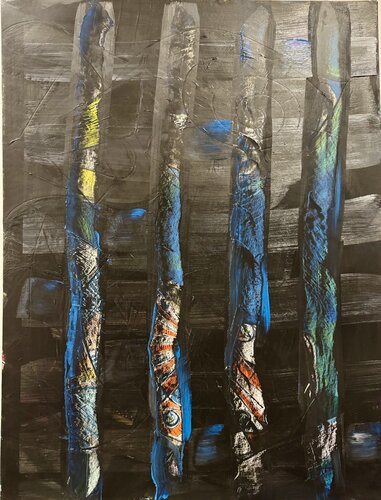 Les stoïques by Karen Amsallem, Painting for Sale on Singulart