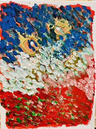 Douce France, fragmentée en éclat de couleurs by Karen Amsallem, Painting for Sale on Singulart